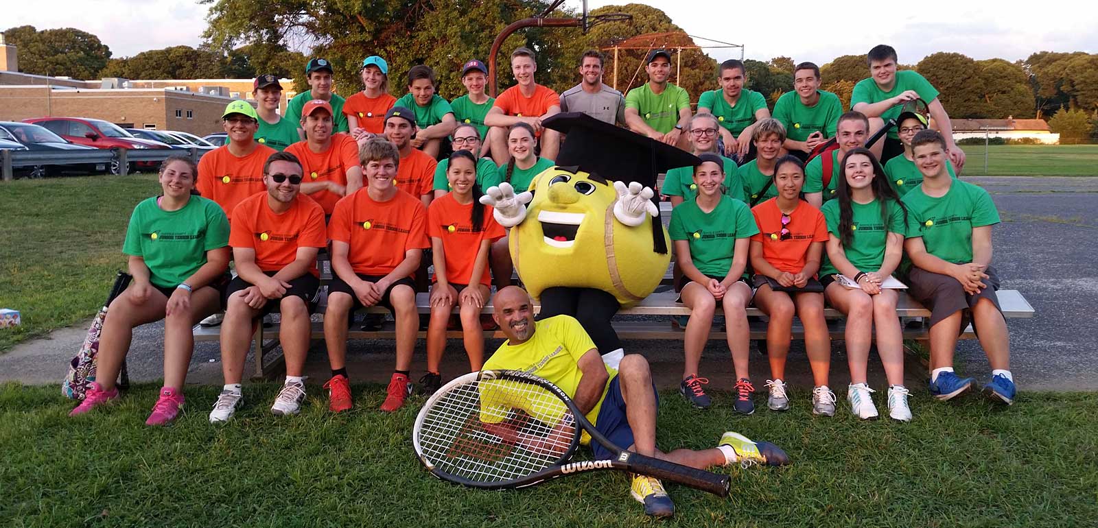 Kids Learn and Play Tennis with Friends and Peers